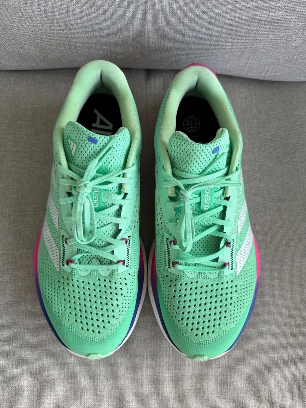 Adidas Adizero SL Women’s 11 Pulse Mint Lucid Fuchsia Running Shoes